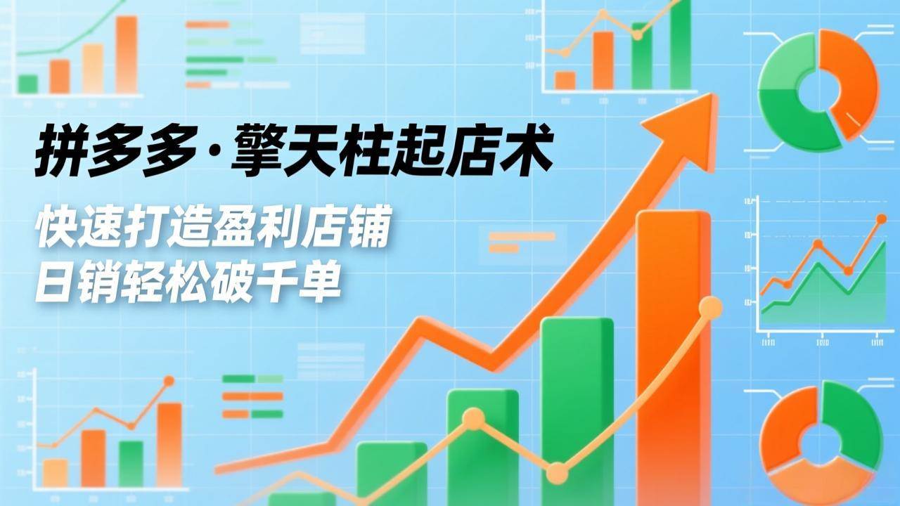 （17312期）拼多多·擎天柱起店术，爆流布局、利润起飞、不断流，快速打造盈利店铺，日销破千单（更新）