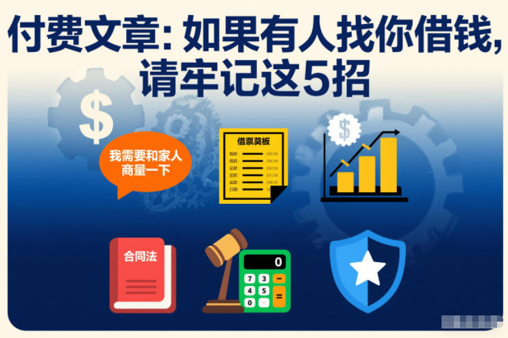 付费文章：如果有人找你借钱，请牢记这5招-微科网创