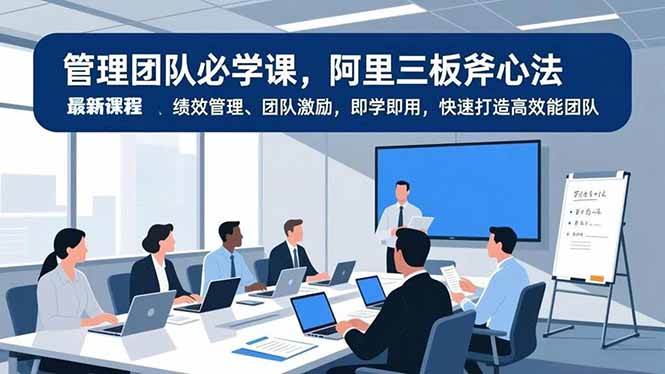 （16929期）管理团队必学课，阿里三板斧心法、绩效管理、团队激励，即学即用，快速打造高效能团队-微科网创